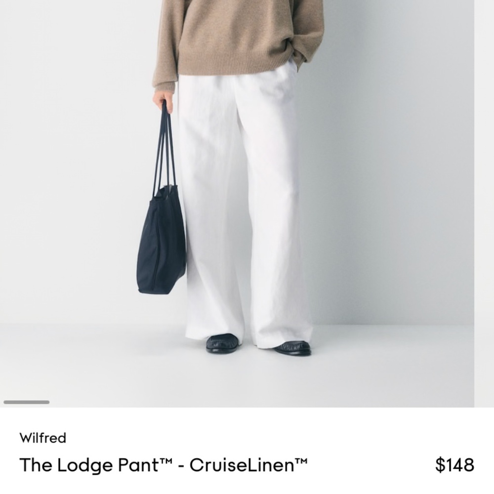 Aritzia Wilfred Lodge Linen Pant (XS, White)